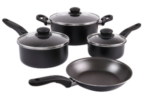 lot 314 image: LOT OF 2 7PCS Mainstays Non Stick Aluminium Cookware Set