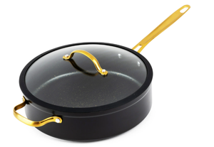 lot 318 image: Thyme & Table Non-Stick 5 QT Signature Saute Pan with Glass Lid