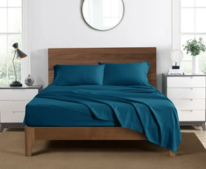 lot 492 image: 4PCS King Size Mainstays Super Soft Brushed Microfiber Bed Sheet Set