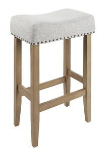 lot 628 image: Better Homes & Gardens Light Grey Upholstered 29 Barstool