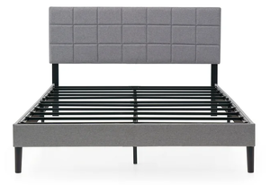 lot 637 image: Queen Size Mainstays Upholstered Platform Bed
