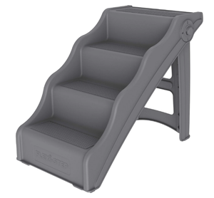 lot 643 image: Tail Waggers Dog Stairs Flexi-Step, Foldable Dog Steps with 4-Step Design and Non-Slip Treads