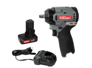 lot 177 image: Hyper Tough 12V Max Cordless Brushless Impact Wrench with 4.0Ah Lithium-Ion Battery and Charger, 225 ft-lbs Torque