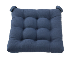 lot 178 image: LOT OF 6 Mainstays Textured Chair Seat Pad (Chair Cushion), Navy Color