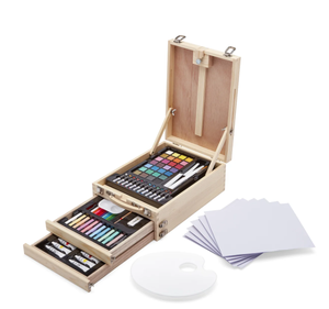 lot 516 image: Kingart, Mixed Media Art Set, Table-Top Sketchbox Easel, Set of 105 Pcs, For Beginners and Experts