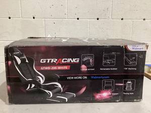 lot 483 image: GTRACING GTWD-200 Ergonomic Gaming Chair with Adjustable Pillows and Footrest