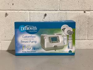 lot 521 image: Dr. Browns Custom flow Hospital Strength Double Electric Breast Pump with Adjustable Settings, includes Breast Milk Collection Bottles, Flanges & Other Pumping Essentials