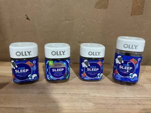 lot 382 image: LOT OF 4 OLLY Kids Sleep Gummy Supplement, 0.5mg Melatonin,  Extra Strength Sleep Gummy Supplement, 5mg Melatonin, Sleep Aid