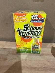lot 391 image: 5-hour ENERGY Shot, Extra Strength, Peach Mango, 15 Count