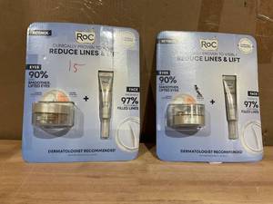 lot 412 image: LOT OF 2 RoC Derm Correxion Dual Eye Cream & Fill  Treat Serum Kit