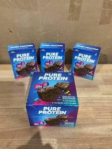 lot 422 image: LOT OF 4 Pure Protein Bars, Galactic Brownie, 20g Protein, Gluten Free