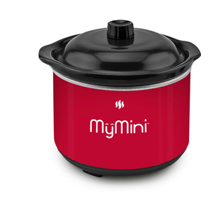 lot 197 image: LOT OF 3 MyMini Dipping Pot Food Warmer, Red (5.9 x 5.9, 2.4lb)