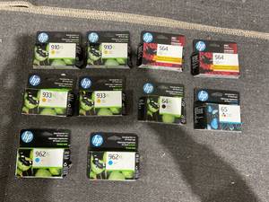 lot 216 image: LOT OF 10 HP Ink Cartridges