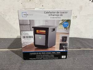 lot 223 image: Mainstays 1500W Electric 4-Element Infrared Cabinet Space Heater for Indoor