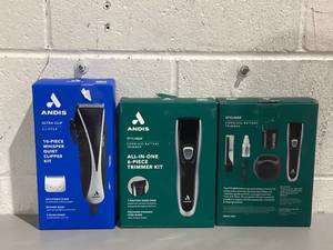 lot 527 image: LOT OF 3 Andis Clipper and Trimmers