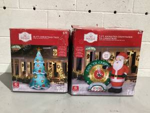 lot 536 image: LOT OF 2 Holiday Time Inflatables