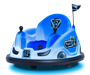 lot 66 image: 6V Blue Glow Bumper Car, Battery Powered Ride on for Children, Ages 1.5, by Flybar