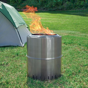 lot 93 image: Ozark Trail 15 Collapsible Stainless Steel Smokeless Wood-Burning Camp Fire Pit