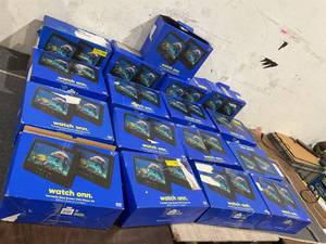 lot 161 image: LOT OF 17 Onn. 10 Dual Screen DVD Player with Digital Panel