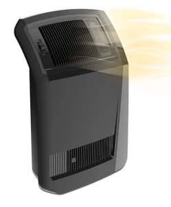 lot 702 image: Lasko 1500W Cyclonic Ceramic Console Electric Space Heater with Timer, CC24925, Black, New