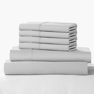 lot 445 image: 6PCS Queen Size Color Sense 1200-Thread-Count Cotton Blend Sheet Set