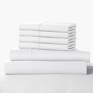 lot 451 image: 6PCS Queen Size Color Sense 1200-Thread-Count Cotton Blend Sheet Set