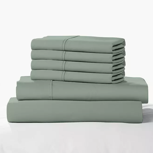 lot 454 image: 6PCS Queen Size Color Sense 1200-Thread-Count Cotton Blend Sheet Set