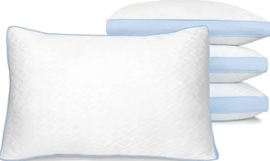 lot 461 image: 4PCS Dream Plush Latex & Fiber Pillows with Cooling Covers