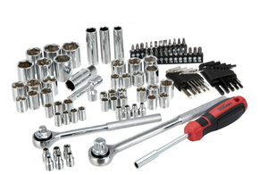 lot 465 image: 107PCS Hyper Tough 14, 38, and 12 inch Socket Set