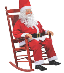 lot 568 image: Seasonal Visions Rocking Santa Claus Animated Christmas Decoration