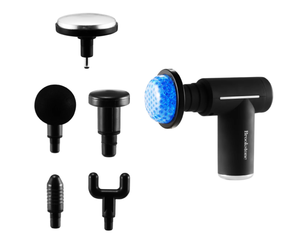 lot 792 image: Brookstone Cordless Hot and Cold Percussion Deep Tissue Massager Gun, 6 Intensity Levels