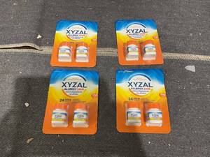 lot 739 image: LOT OF 4 2PCS Xyzal Allergy Pills, 24-Hour Allergy Relief, Original Prescription Strength