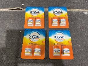 lot 740 image: LOT OF 4 2PCS Xyzal Allergy Pills, 24-Hour Allergy Relief, Original Prescription Strength