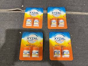 lot 741 image: LOT OF 4 2PCS Xyzal Allergy Pills, 24-Hour Allergy Relief, Original Prescription Strength