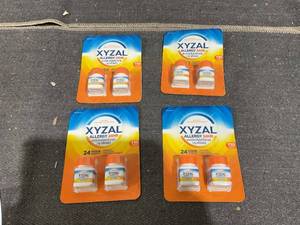 lot 742 image: LOT OF 4 2PCS Xyzal Allergy Pills, 24-Hour Allergy Relief, Original Prescription Strength