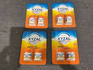 lot 747 image: LOT OF 4 2PCS Xyzal Allergy Pills, 24-Hour Allergy Relief, Original Prescription Strength