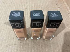 lot 726 image: LOT OF 3 Maybelline Fit Me Matte  Poreless Liquid Foundation Makeup, 245 Classic Beige