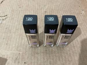 lot 728 image: LOT OF 3 Maybelline Fit Me Dewy  Smooth Liquid Foundation Makeup, 120 Classic Ivory