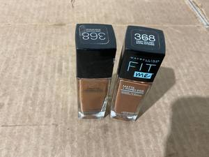 lot 327 image: LOT OF 2 Maybelline Fit Me Matte  Poreless Liquid Foundation Makeup, 368 Deep Golden
