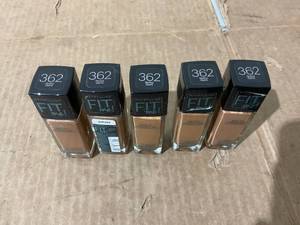 lot 329 image: LOT OF 5 Maybelline Fit Me Matte  Poreless Foundation Liquid Foundation Makeup, 362 Truffle