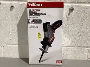 lot 549 image: Hyper Tough 12V Max Lithium-Ion Compact Reciprocating Saw with 1.5Ah Battery and Charger