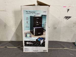 lot 338 image: Space Solutions 3 Drawer Letter Width Vertical File Cabinet with Pencil Drawer, Black