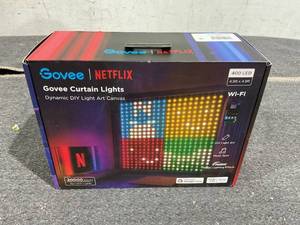 lot 340 image: Govee Netflix Indoor 4.92x4.92ft DIY Mode RGBIC LED Curtain Lights