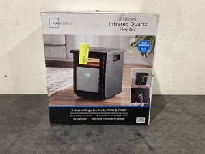 lot 714 image: Mainstays 1500W Electric 4-Element Infrared Cabinet Space Heater for Indoor