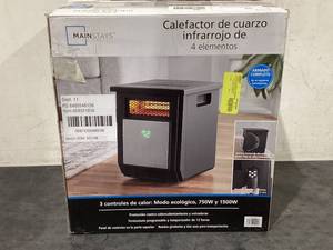 lot 715 image: Mainstays 1500W Electric 4-Element Infrared Cabinet Space Heater for Indoor