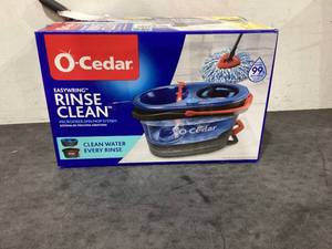 lot 572 image: O-Cedar RinseClean Clean Water Spin Mop and Bucket System  Clean with Clean Water  Removes 99% of Bacteria