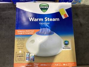 lot 573 image: LOT OF Vicks Warm Steam Vaporizer Humidifier, 600 sq ft