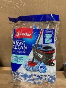 lot 782 image: LOT OF 6 O-Cedar RinseClean Spin Mop Head Replacement, Machine Washable Microfiber Refill