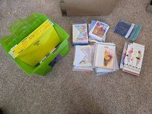 lot 36 image: Assorted Greeting Cards with Organizer Box