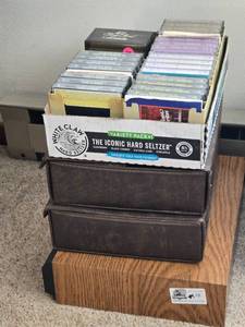 lot 38 image: Vintage Music Cassette Tapes with Carrying Case